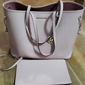 Pink MK tote bag with wristlet